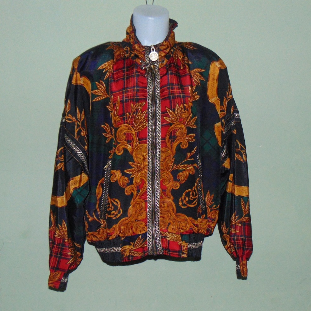 Vintage Gallery Black/Gold Bomber Jacket (XS) - Picture 2 of 7